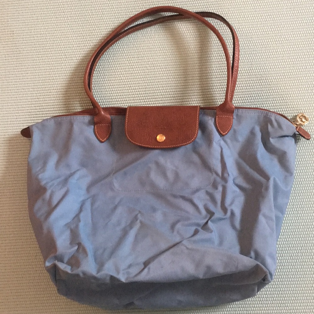 Blue Longchamp Le Pliage Tote